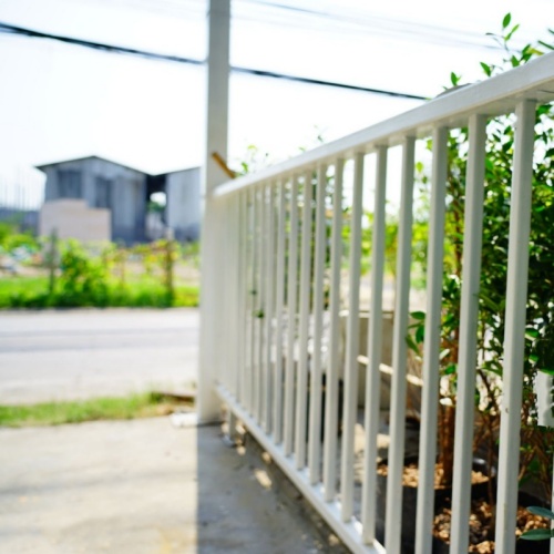 White Iron fence as wall