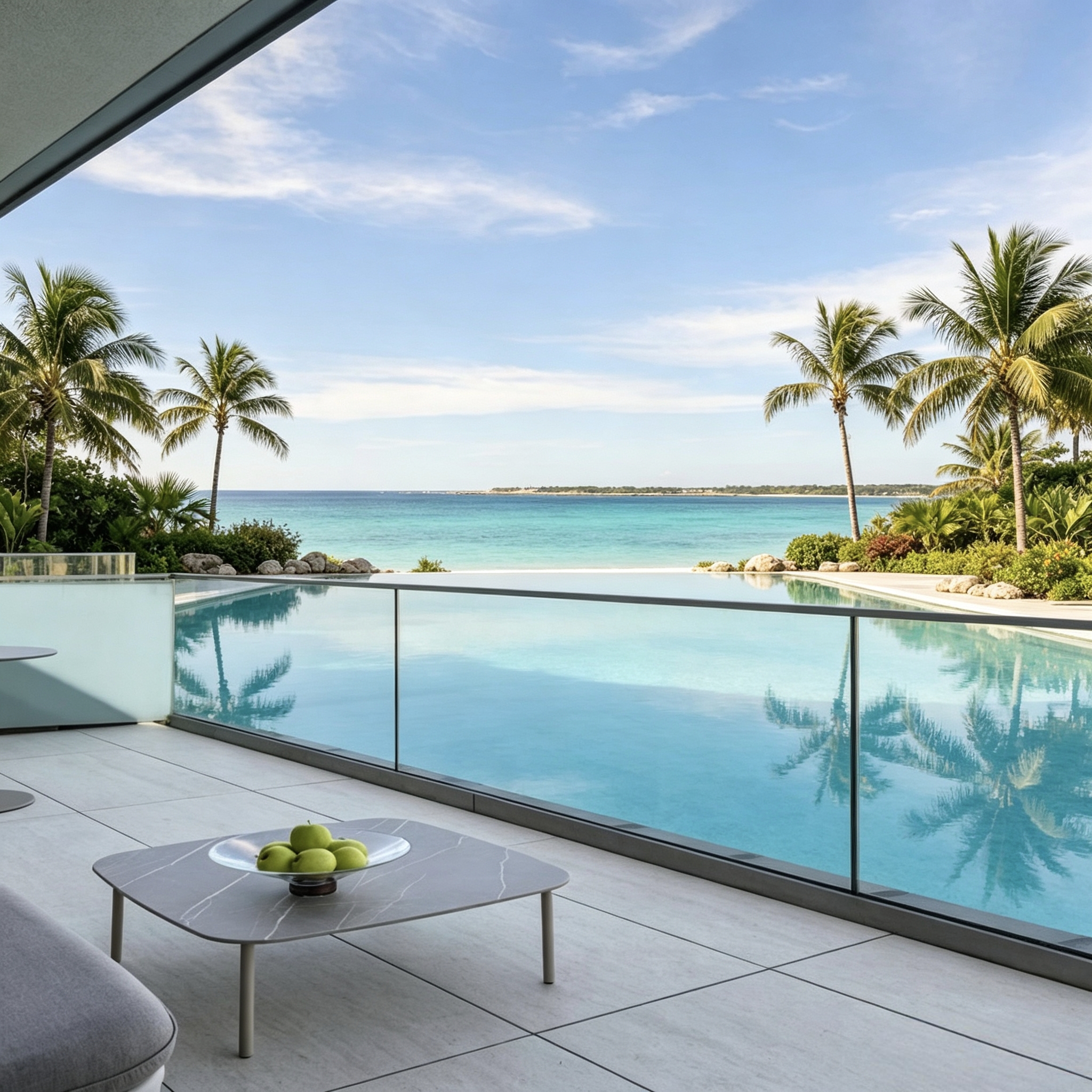 glass railing